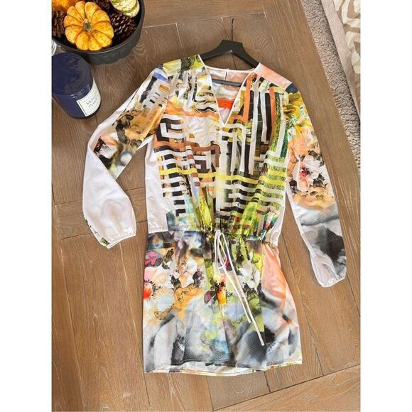 Clover Canyon Floral Maze Mini Dress in Multi Size Medium - Picture 1 of 9